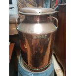 VINTAGE COPPER CHURN EMBOSSED NESTLE