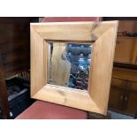 SMALL WOODEN FRAMED MIRROR