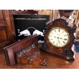 VICTORIAN MAHOGANY REPEATER / BRACKET CLOCK, 8 DAY MOVEMENT, CARVED FOLIATE CASE WITH ORIGINAL