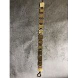 A BACK AND FRONT 9CT GOLD BRACELET POSSIBLY PLATE WEIGHT 12.0G