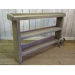 HANDMADE RECLAIMED DRINKS GARDEN DISPLAY STAND ON WHEELS