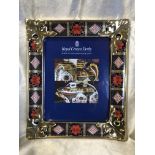 ROYAL CROWN DERBY ENGLISH BONE CHINA PICTURE FRAME (OLD IMARI) YEAR 2008 H X 34.5 D X 2.5 W X 29.5