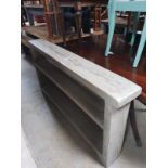 EXTERIOR / INTERIOR RUSTIC SHELVING UNIT HAND MADE FROM RECLAIMED PINE H X 80 D X 21 W X 160 CM