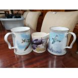 BATTLE OF BRITAIN ANNIVERSARY MUGS X 2 AND ONE OTHER