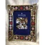 ROYAL CROWN DERBY, ENGLISH BONE CHINA (OLD IMARI) PICTURE FRAME YEAR 2008 VERY GOOD CONDITION H X 25