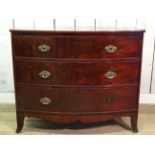 VICTORIAN MAHOGANY BOW FRONTED CHEST OF DRAWERS