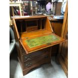ANTIQUE STYLE SMALL WRITING BEURO WITH 5 DRAWERS COMPLETE WITH ORIGINAL HANDLES H X 99 D X 41 H X 63
