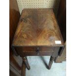 SMALL VICTORIAN DROP LEAF COFFEE TABLE WITH DRAWERS