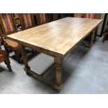 HANDMADE RECLAIMED PINE TURNED LEG TABLE