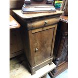 VICTORIAN MAHOGANY CUPBOARD WITH 2 DRAWERS AND BRASS HANDLES GOOD CONDITION H X 77 D X 31.5 W X 40