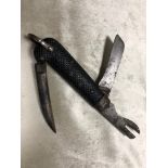 SINGLE WELL USED ENGLISH STANDARD ISSUE JACK KNIFE. ONE USED IN SERVICE