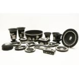 A collection of Wedgwood black basalt Jasperware, to include a fruit bowl