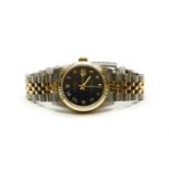 A gentleman's bi-colour mid size Rolex Oyster Perpetual Datejust bracelet watch Circa 1991, model