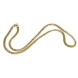 A 9ct gold uniformed hollow herringbone necklace,9.04g