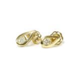 A pair of 18ct gold diamond stud earrings