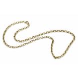 A 9ct gold belcher link necklace, (tested as approximately 9ct gold)17.75g