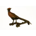 An Austrian cold painted bronze model of a pheasant