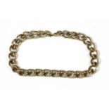 A 9ct gold joining loop curb link bracelet,19.97g
