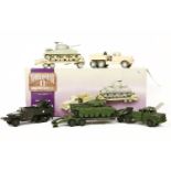 Corgi North Africa desert campaigns, boxed Dinky super Centurion tank and carrier, American armed