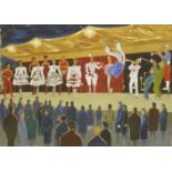 Roger-Robert Argenton (French, 20th century)LA PARADE FORAINESigned u.r. and inscribed, signed and