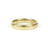 A 22ct gold court shaped wedding ring, London 1968, finger size O LE, 6.32g