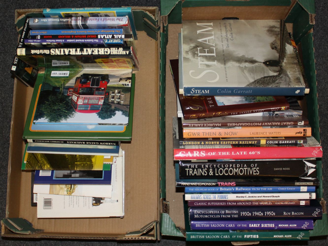 A collection of books on 'transport' to include railway steam trains, vintage cars and mortorcycles - Image 2 of 2