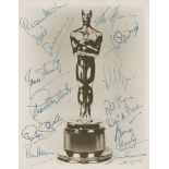 A good collection of Oscar winners' autographs,comprising five black and white photographs of an