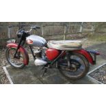 BSA Bantam D7 175 (believed to be 1961) motorcycle,registration number THV 872, no papers, missing