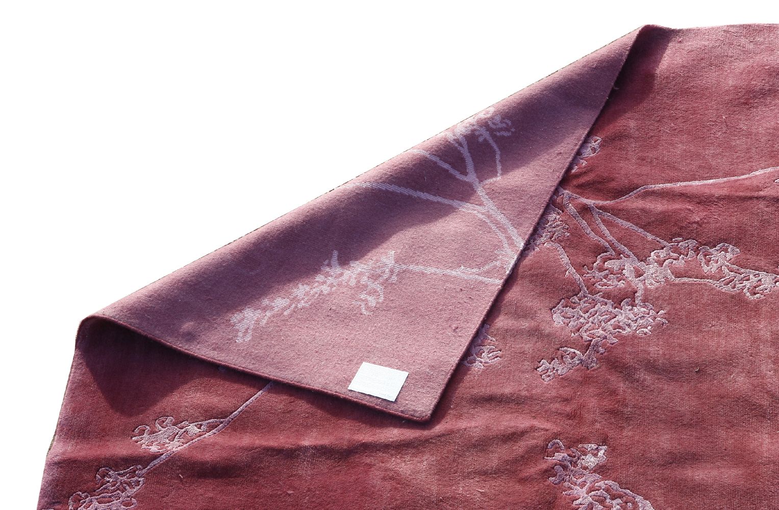 A modern hand knotted carpet, by the carpet designer Amy Kent, pink, with stylised tree design,280 x - Image 2 of 2