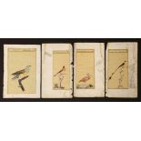 Six manuscript illustrations of birds,mid-19th century, including two quail and an ibis, andthree
