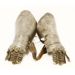 A pair of armour gauntlets,with articulated fingers,37cm long (2)