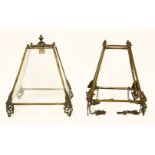 Two Regency bronze framed hanging lights, one with base fitting, 28cm wide31cm high (2)