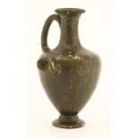 A Roman three-handled vase, 1st century, 15cm highWith a paper label inscribed 'Excavated at Pompeii