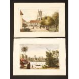 J H Jolliffe,'A View at Madras','Bombay Green',c.1850, titled and inscribed in pencil, watercolour,