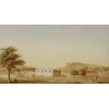 French School, c.1800 A COLONIAL HOUSE WITH SERVANTS' QUARTERS, MARTINIQUE Inscribed 'Martinique'