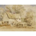 David Cox OWS (1783-1859) A COTTAGE AT STRATFORD, SUFFOLKInscribed and dated 'May 22nd 1847' in
