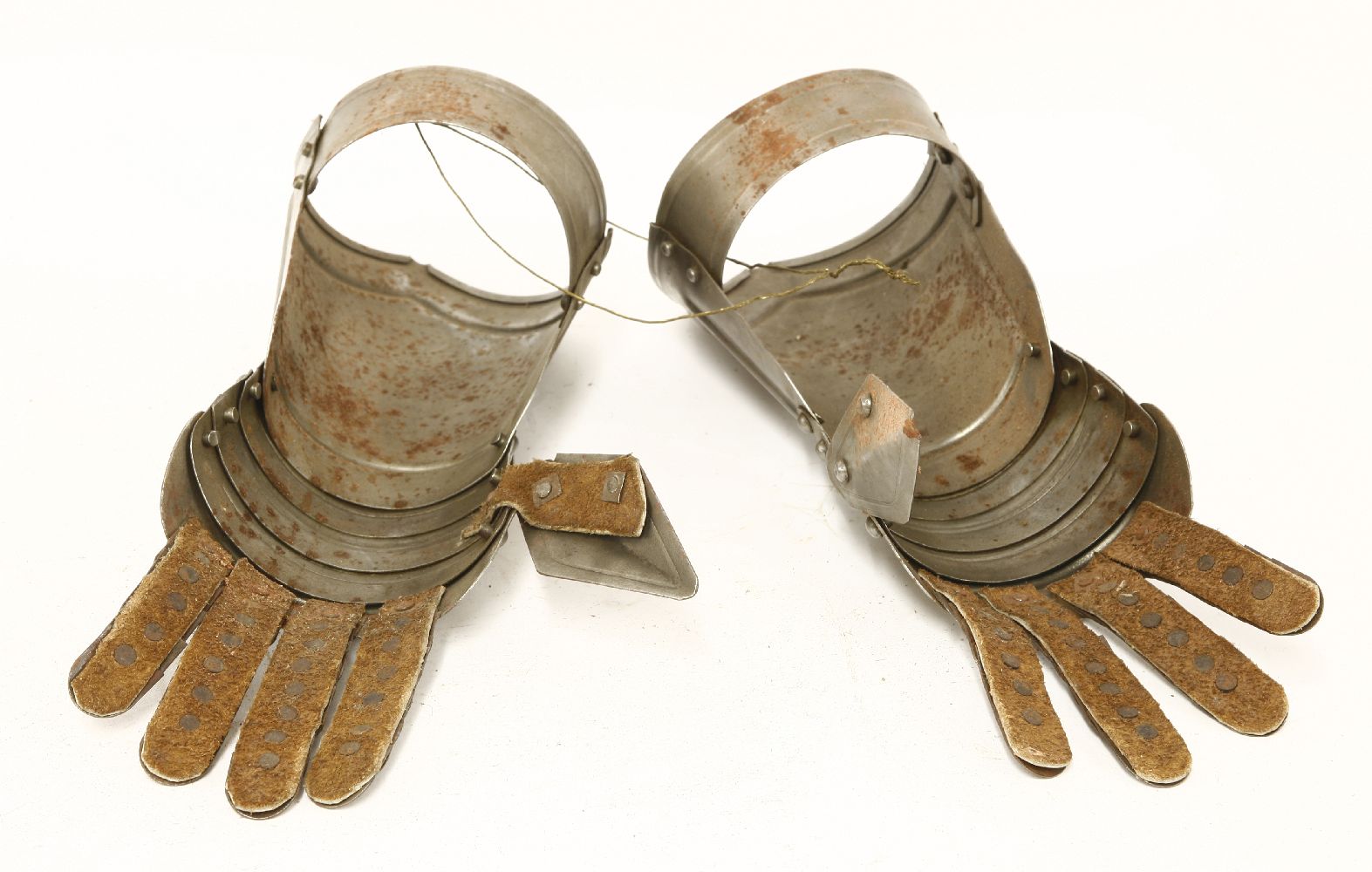 A pair of armour gauntlets, with articulated fingers38cm long (2) - Image 2 of 2