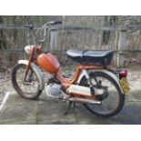 A 1973 Garelli 49cc pedal moped,first registered 30th April 1973, registration number AOO 129LHas