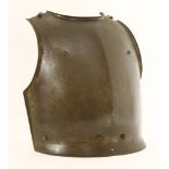 A French cuirassier's breastplate, 17th/18th century,44cm high