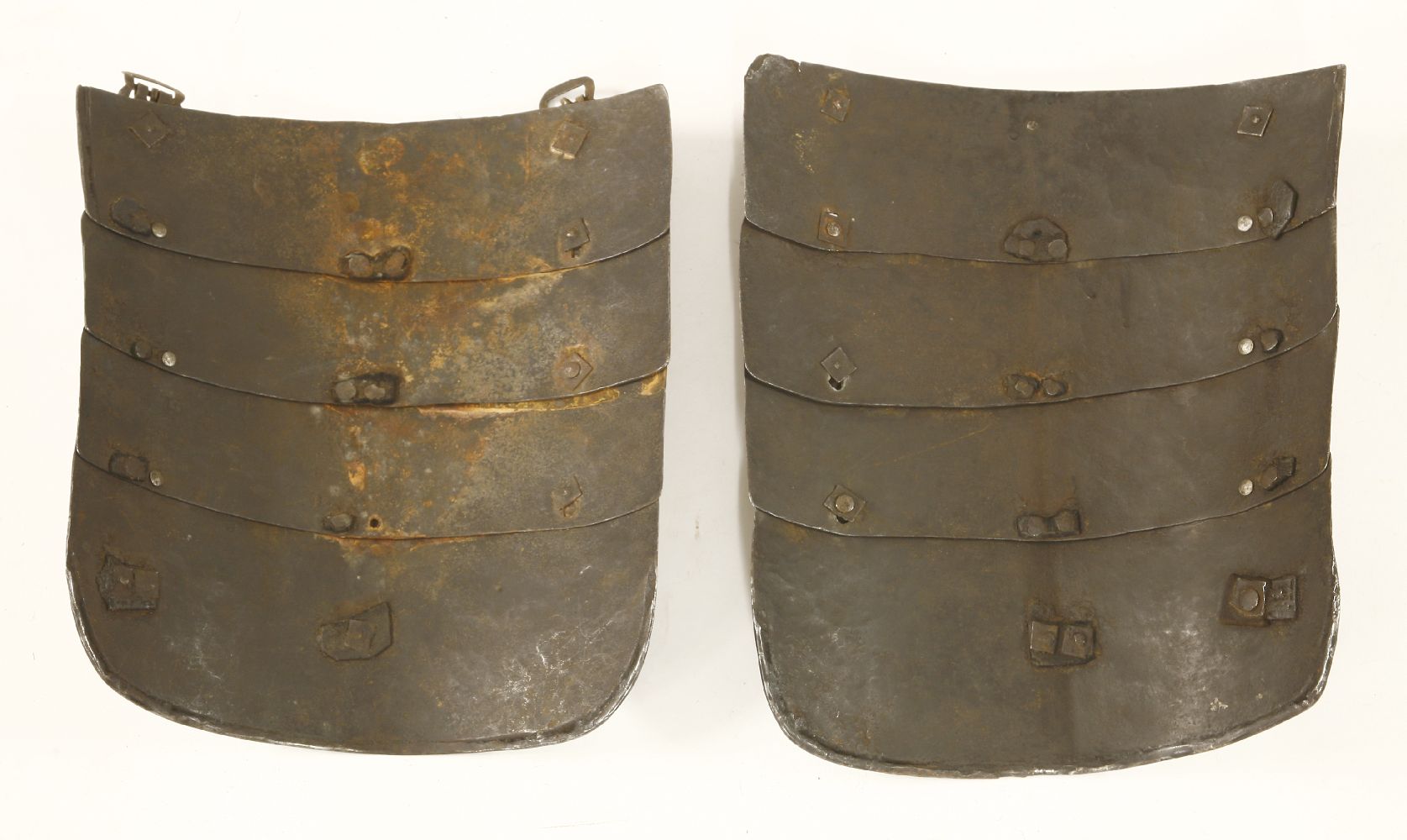 A Milanese breastplate,late 15th century, with prominent human mask to centre and two stamped - Image 5 of 5