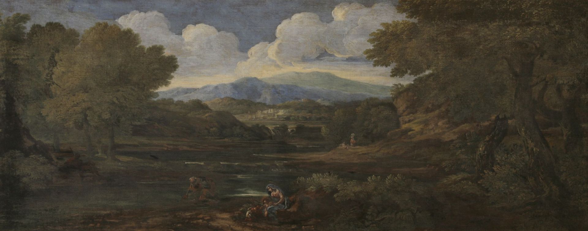 Attributed to Crescenzio Onofri (Italian, 1632-1712)THE REST ON THE FLIGHT TO EGYPT;A LANDSCAPE WITH