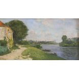 Jean-Eugène Clary (1856-1929)A RIVER LANDSCAPESigned l.l., oil on canvas45 x 81cm