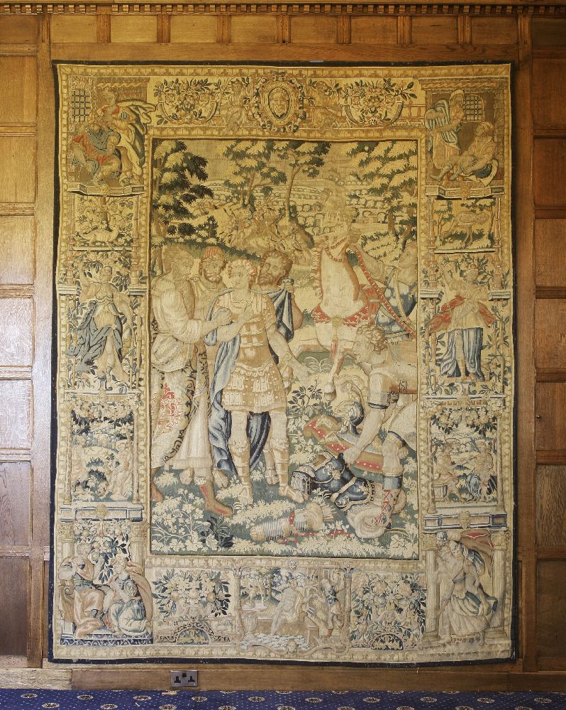 A Flemish historical tapestry,The Story of Julius Caesar (4),probably 16th century, depicting Mark