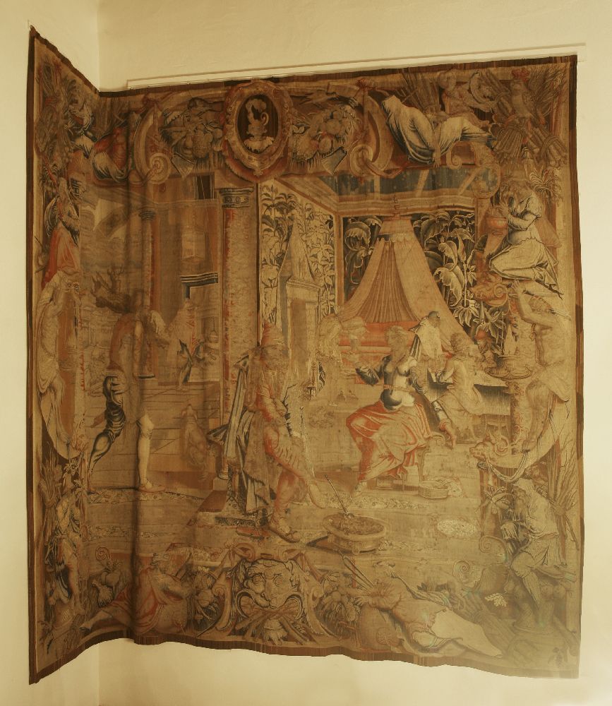 A Florentine allegorical tapestry, emblematic of winter, early 17th century, after Alessandro - Image 2 of 2