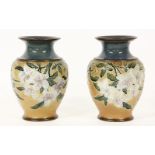 A pair of Royal Doulton Art Union of London stoneware vases, 18.5cm high