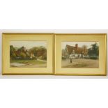 C. WilkinsonTwo farmyard watercolours, 1923Each signed, 24 x 37cm, gilt framed