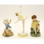 A Royal Worcester F G Doughty porcelain figure,'Fridays Child', No.3261, together with 'Sundays