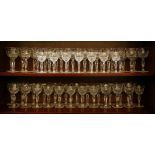 A large suite of hobnail cut wine glasses, approximately 40 in total* This lot will be sold with VAT