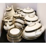 A quantity of Royal Doulton Coleridge pattern dinner service, to include tureens, coffee and teapots