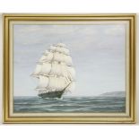 Major V FarrupUS CLIPPER SHIP 'SWEEPSTAKES'Signed Ir, oil on canvas67 x 81cm